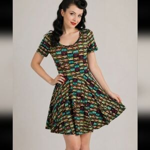 Lularoe Nicole cassette tape dress Small